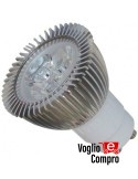FARETTO LAMPADINA LED GU10  3 LED x 1W BLU