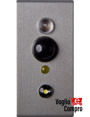 SENSORE FRUTTO DA INCASSO SILVER INFRAROSSO SEGNA PASSO PER BTICINO LIGHT TECH