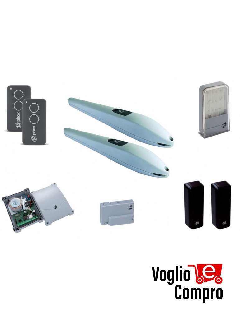 KIT COMPLETO V2 STARK3 24V PER CANCELLO BATTENTE ANTA 3 MT
