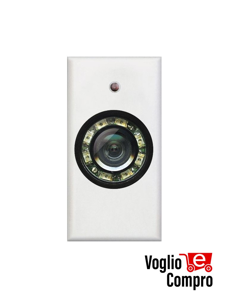 TELECAMERA A COLORI CON 8 LED IR FRUTTO DA INCASSO PER BTICINO LIVINGLIGHT