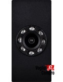 TELECAMERA A COLORI CON 8 LED IR FRUTTO DA INCASSO NERO PER BTICINO LIVING