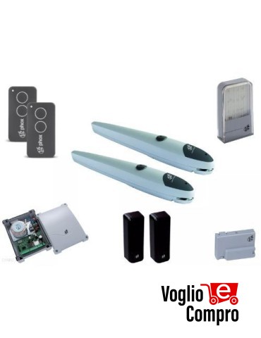 KIT AUTOMAZIONE V2 NYK 24V COMPLETO PER CANCELLO A 2 ANTE FINO A 2 MT
