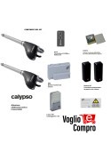 KIT AUTOMAZIONE V2 PER CANCELLO A 2 ANTE 2,5 Mt MOTORE CALYPSO CENTRALE FLEXY2