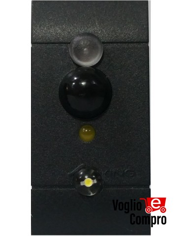 SENSORE FRUTTO DA INCASSO NERO INFRAROSSO SEGNA PASSO PER VIMAR EIKON