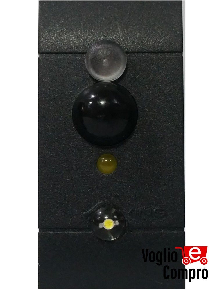 SENSORE FRUTTO DA INCASSO NERO INFRAROSSO SEGNA PASSO PER VIMAR EIKON