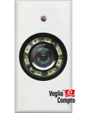 TELECAMERA A COLORI CON 8 LED IR FRUTTO DA INCASSO BIANCO PER VIMAR PLANA