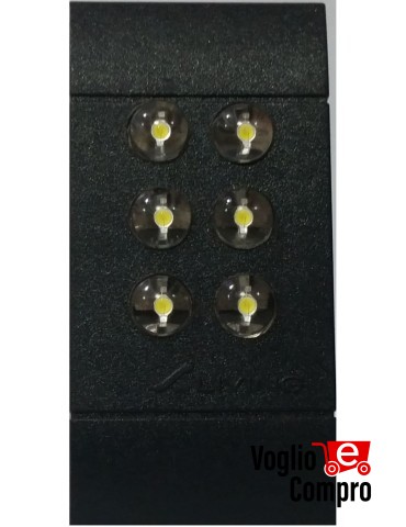 LAMPADA A 6 LED ALTA LUMINOSITA' FRUTTO DA INCASSO PER GEWISS PLAYBUS NERO