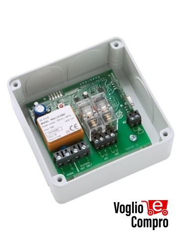 RICEVITORE ESTERNO 2 CH X CENTRALE AUTOM. V2 WALLY 2 A 1500W 230V 868.30 MHZ
