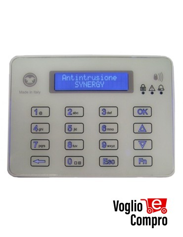 TASTIERA TOUCH BIANCA PER ANTIFURTO MICROVIDEO SINERGY SY-821B RFID USB