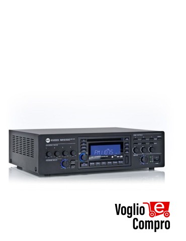 AMPLIFICATORE RCF ES3323 CON SORGENTE E SELEZIONE 3 ZONE CD USB MP3 RADIO AUX