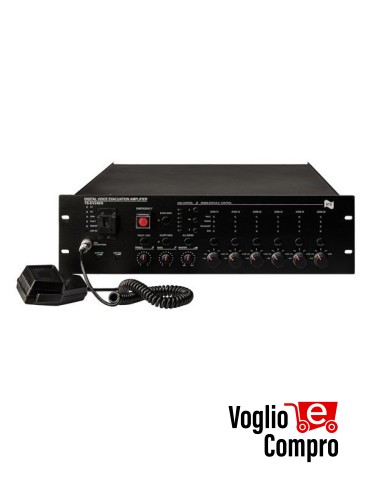 CENTRALE EVACUAZIONE INCENDI EVAC DIGITALE TS EV250/6 RTS EVAC INTEGRATO 6 ZONE ESPANDIBILI