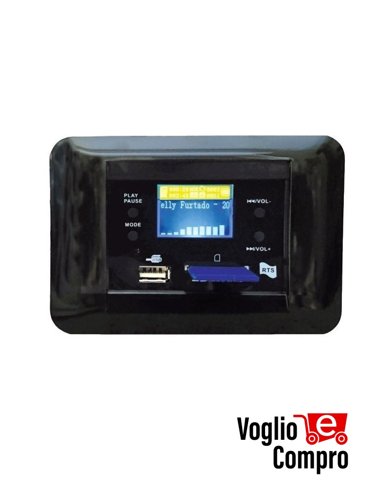 CENTRALE AUDIO RTS TS 710 N 30+30W STEREO PER FILODIFFUSIONE DA INCASSO NERO