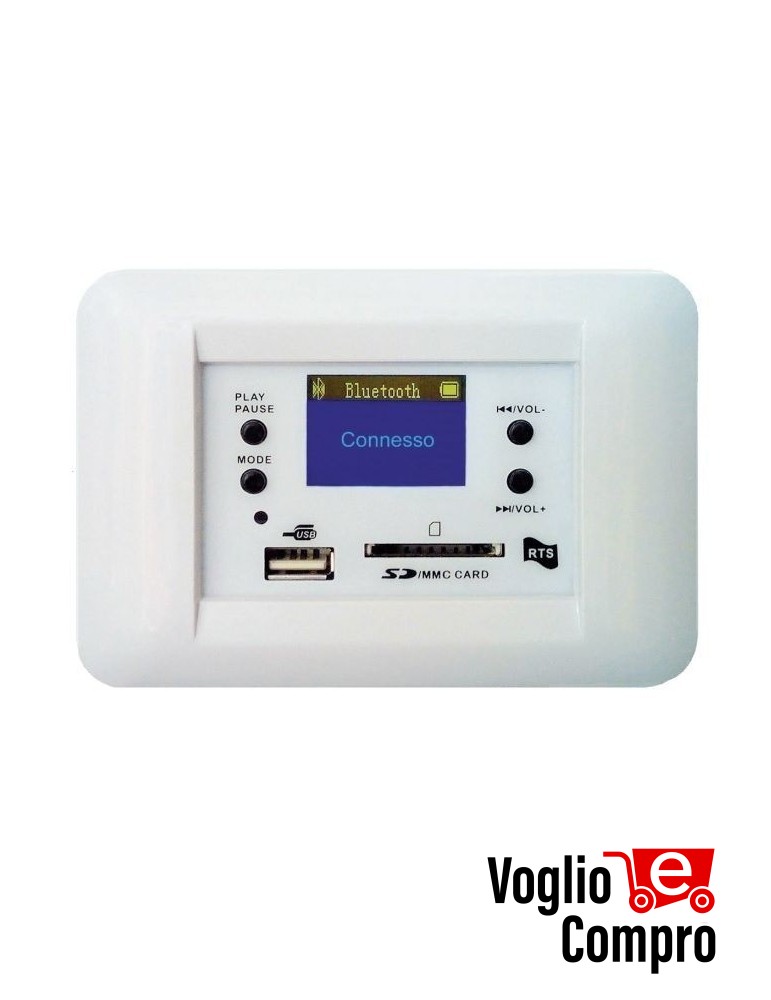 CENTRALE AUDIO RTS TS 709 B 20W MONO PER FILODIFFUSIONE DA INCASSO BIANCO