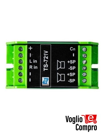 AMPLIFICATORE STEREO DA INCASSO VOLUME ELETTRONICO 20+20W RTS TS 721 V