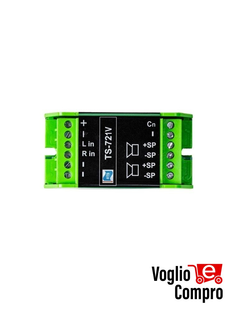 AMPLIFICATORE STEREO DA INCASSO VOLUME ELETTRONICO 20+20W RTS TS 721 V