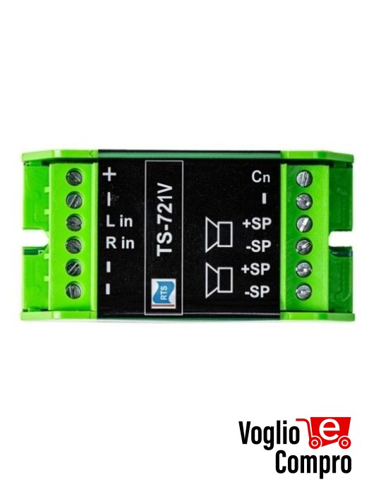 AMPLIFICATORE STEREO DA INCASSO VOLUME ELETTRONICO 20+20W RTS TS 721 V