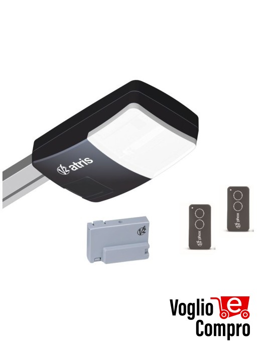 KIT PORTE SEZIONALI E BASCULANTI MOTORE V2 24V ATRIS 700 TX-RX 433,92 Mhz 10Mq