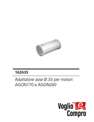 ADATTATORE ASSE V2 162635 DIAMETRO 33 PER ATTUATORE AGON170 - AGON260