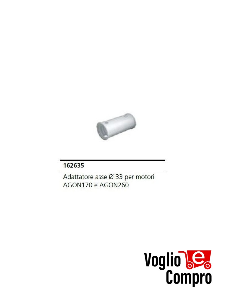 ADATTATORE ASSE V2 162635 DIAMETRO 33 PER ATTUATORE AGON170 - AGON260