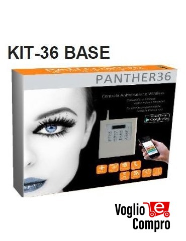 KIT ANTIFURTO SISTEMA DI ANTINTRUSIONE WIRELESS KIT 36 BASE MICROVIDEO