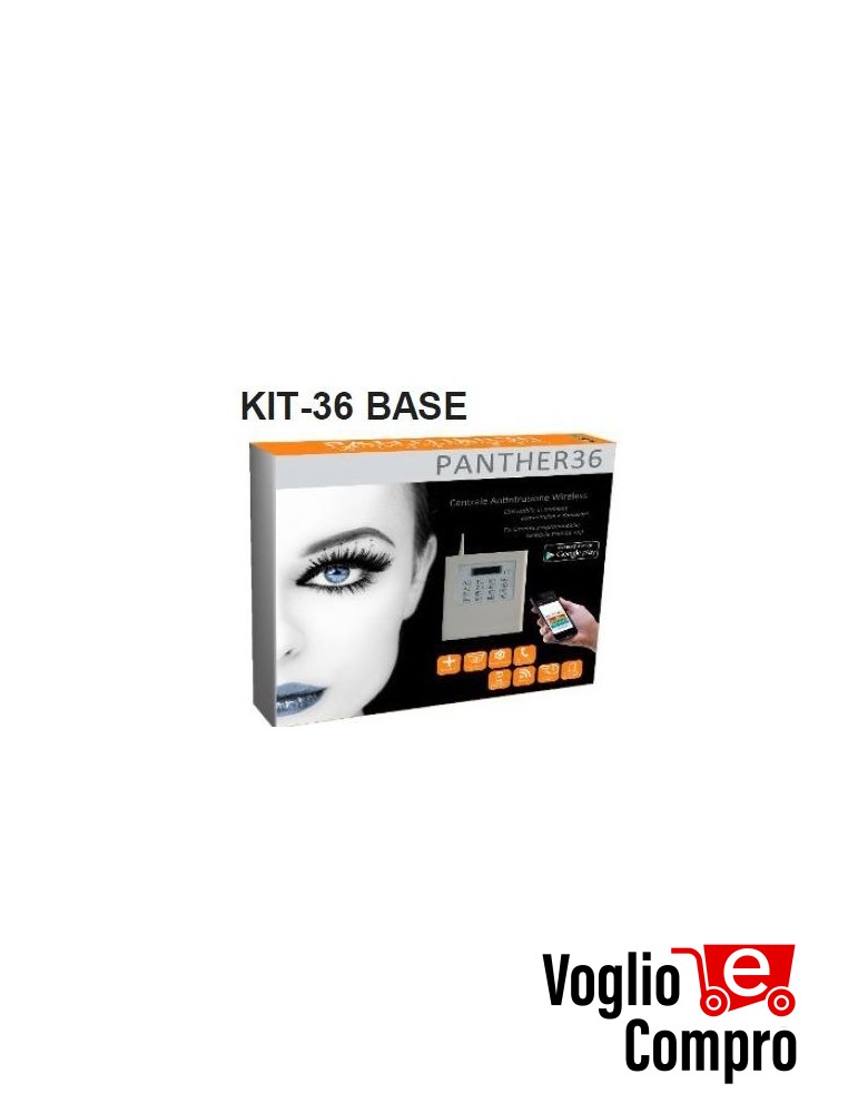 KIT ANTIFURTO SISTEMA DI ANTINTRUSIONE WIRELESS KIT 36 BASE MICROVIDEO