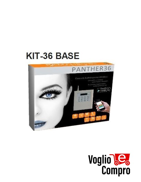 KIT ANTIFURTO SISTEMA DI ANTINTRUSIONE WIRELESS KIT 36 BASE MICROVIDEO