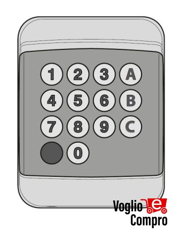 Selettore digitale via radio 433.92 Mhz V2 KIBO R433 da parete