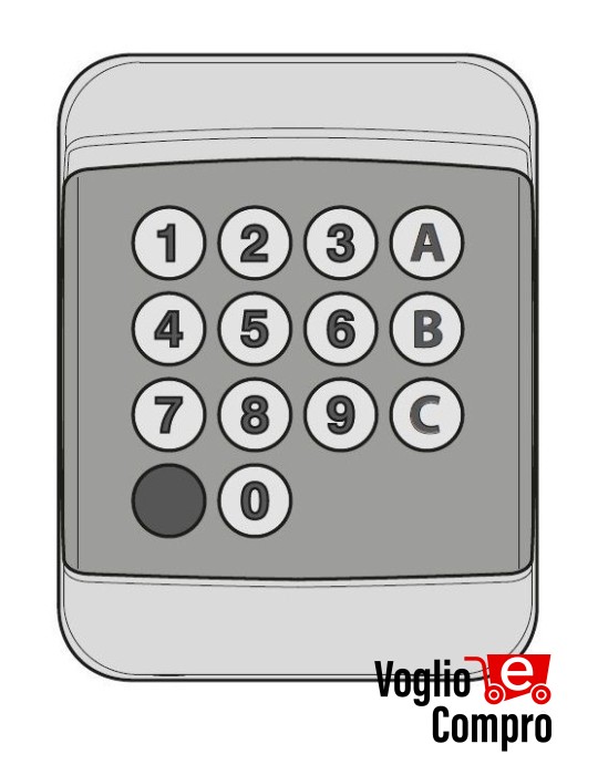 Selettore digitale via radio 433.92 Mhz V2 KIBO R433 da parete