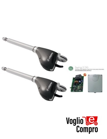 KIT 2 MOTORI V2 CALYPSO 400 230V + CENTRALE SEA PER CANCELLO AD ANTA A BATTENTE