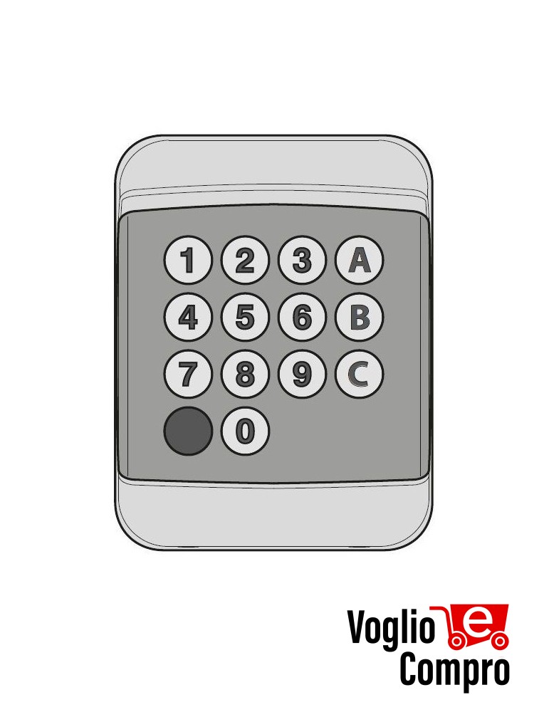 Selettore digitale via radio 868.30 Mhz V2 KIBO R868 V2 da parete