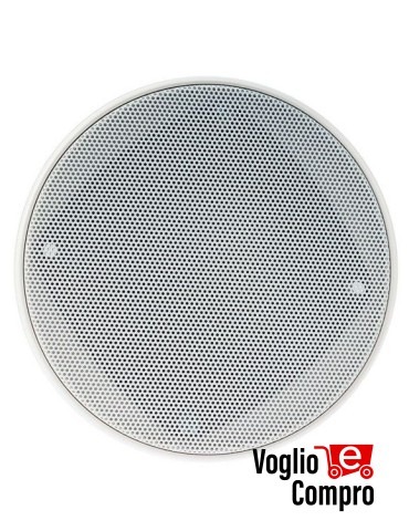 DIFFUSORE ROTONDO CONTROSOFFITTA RTS 20W 32 Ohm D. FORO 93mm COLORE BIANCO