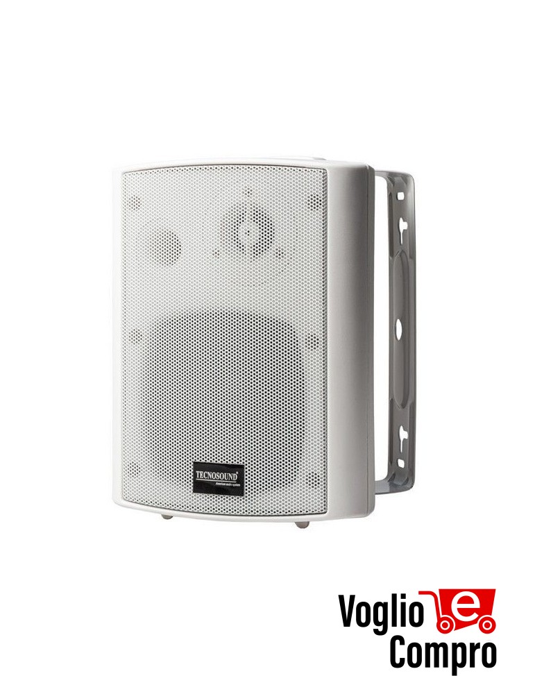 DIFFUSORE CASSA ACUSTICA DA PARETE RTS 30W 2 VIE 8 Ohm COMPLETO DI STAFFA BIANCO