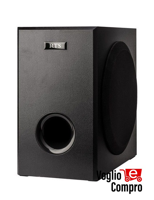 SUBWOOFER ATTIVO AMPLIFICATO RTS 100W RMS 220Vca COLORE NERO