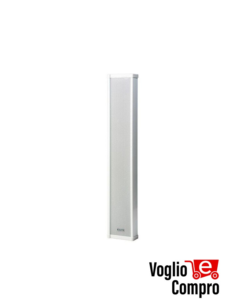 DIFFUSORE A COLONNINA RTS 25W RMS 100V CON STAFFA DA PARETE COLORE BIANCO AVORIO
