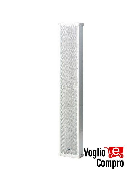 DIFFUSORE A COLONNINA RTS 25W RMS 100V CON STAFFA DA PARETE COLORE BIANCO AVORIO