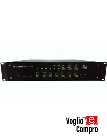 CENTRALE AMPLIFICAZIONE RTS BOOSTER 6 ZONE 500W 3 INGRESSI MIC E 2 INGRESSI AUX