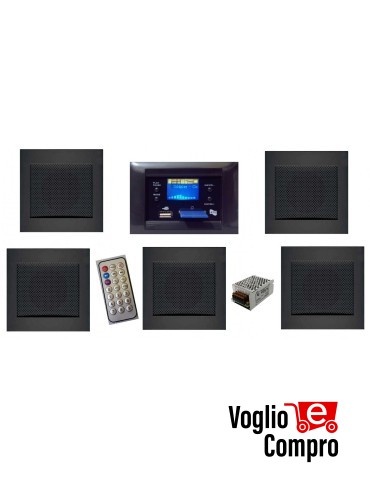 KIT RTS PER FILODIFFUSIONE MY HOUSE DA INCASSO CENTRALE AUDIO 20W - 5 DIFFUSORI