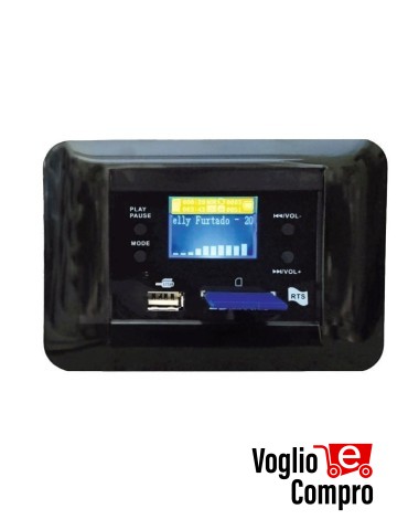 CENTRALE AUDIO RTS TS 711 N 50+50W STEREO PER FILODIFFUSIONE DA INCASSO NERO