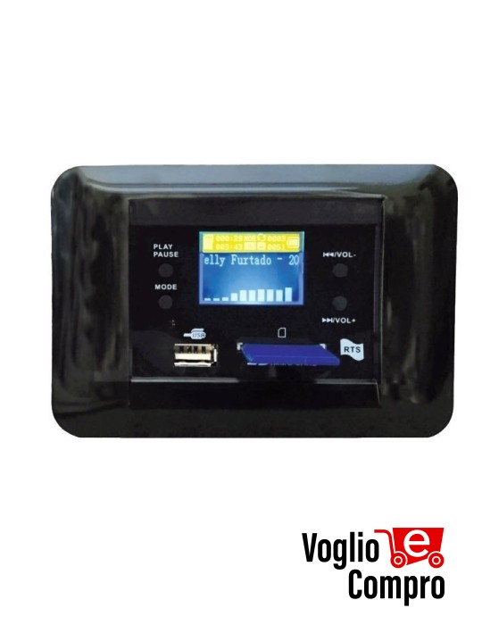 CENTRALE AUDIO RTS TS 711 N 50+50W STEREO PER FILODIFFUSIONE DA INCASSO NERO