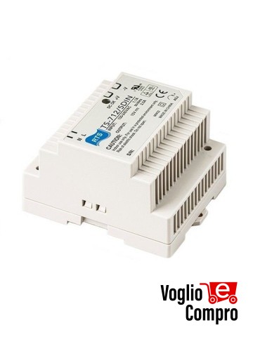 ALIMENTATORE AUDIO RTS DIN 12 VCC 5 AMPERE PER AMPLIFICATORI E CENTRALINE AUDIO