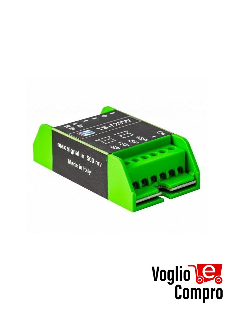 AMPLIFICATORE RTS TS 725 W INCASSO SUBWOOFER 80 WATT RMS Uscita 4/8 ohm