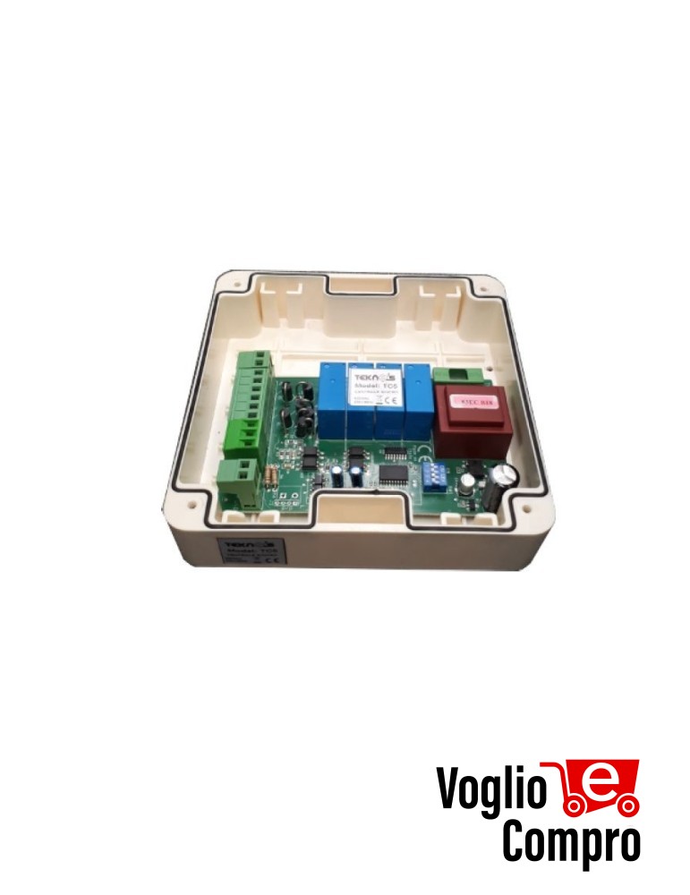 CENTRALE DI COMANDO A PULSANTE 230V TEKNOS TC5 PER AUTOMAZIONE 2 MOTORI SERRANDA