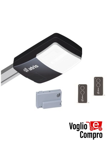 KIT PORTA SEZIONALE E BASCULANTE MOTORE V2 24V ATRIS 1000 TX-RX 433,92 Mhz 15Mq