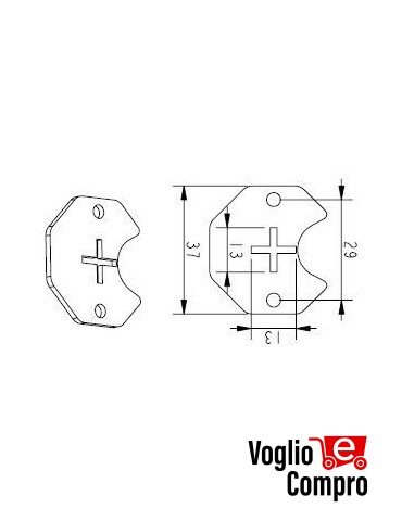 163412 STAFFA DA PARETE MOTORIDUTTORI TUBOLARI DIAMETRO 35mm