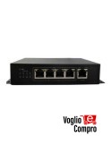 SWITCH POE 4 PORTE DA100 Mbit PORTATA 100 Mt 15,4 W PER OGNI PORTA
