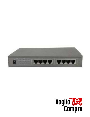SWITCH POE 8 PORTE DA 1 Gigabit PORTATA 100 Mt 25 W PER OGNI PORTA