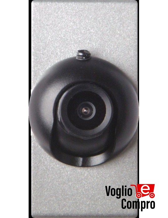 TELECAMERA ORIENTABILE 360 A COLORI FRUTTO DA INCASSO SILVER PER BTICINO AXOLUTE