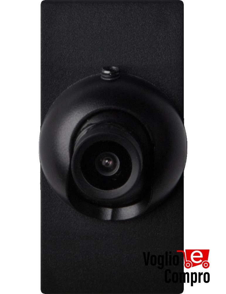 TELECAMERA ORIENTABILE 360 A COLORI FRUTTO DA INCASSO NERO PER VIMAR IDEA