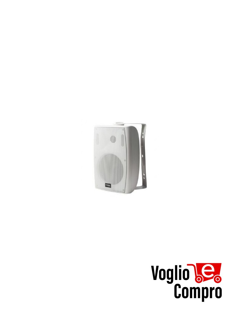DIFFUSORE CASSA ACUSTICA DA PARETE RTS 50W 2 VIE 8 Ohm COMPLETO DI STAFFA BIANCO