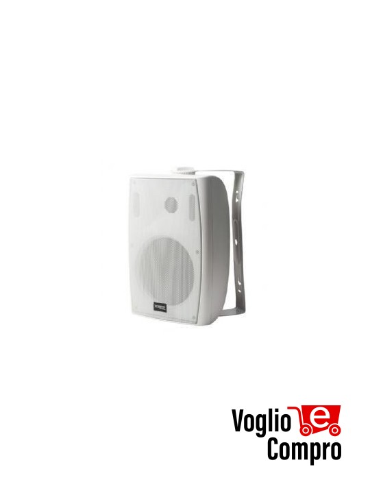 DIFFUSORE CASSA ACUSTICA DA PARETE RTS 50W 2 VIE 8 Ohm COMPLETO DI STAFFA BIANCO
